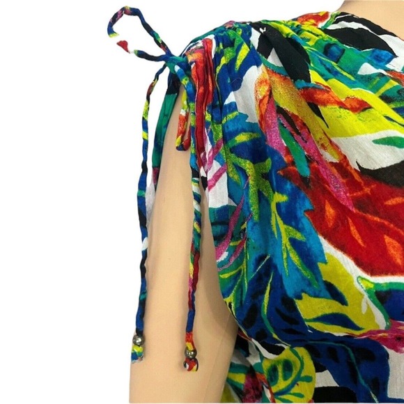 Lauren Ralph Lauren Farrah Swim Cover Up Dress Tropical Print Colorful - Picture 5 of 9